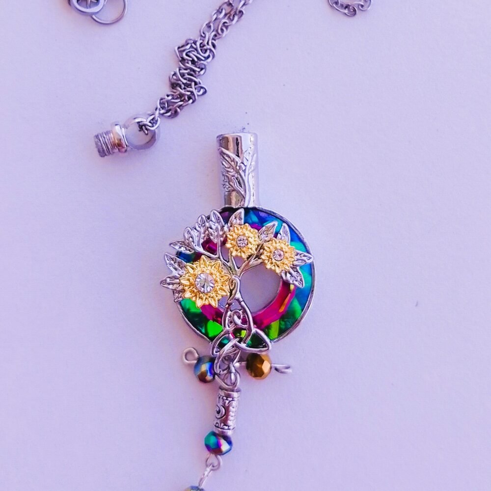 Dije Relicario "Esencia de Amor" – Contenedor de Cenizas en Cristal y Metal - Imagen 7